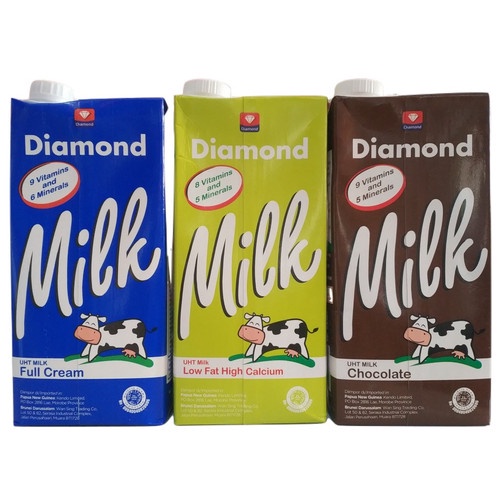 Susu Diamond UHT / Diamond Milk Full Cream / Cokelat - Full Cream