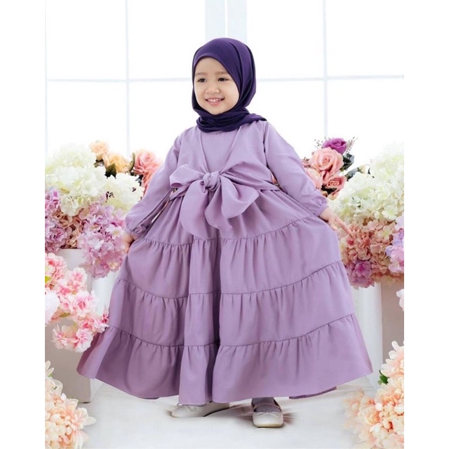 ZETTA BAJU GAMIS ANAK PEREMPUAN SYAR'I TERBARU UMUR 4-5 TAHUN  ✿ ZETTA SYARI KIDS ✿ DRESS ANAK KEKIN