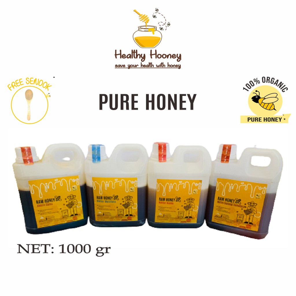 

( 1Kg ) Madu Asli Murni 100% Nectar Bunga - Raw Honey Madu Mentah