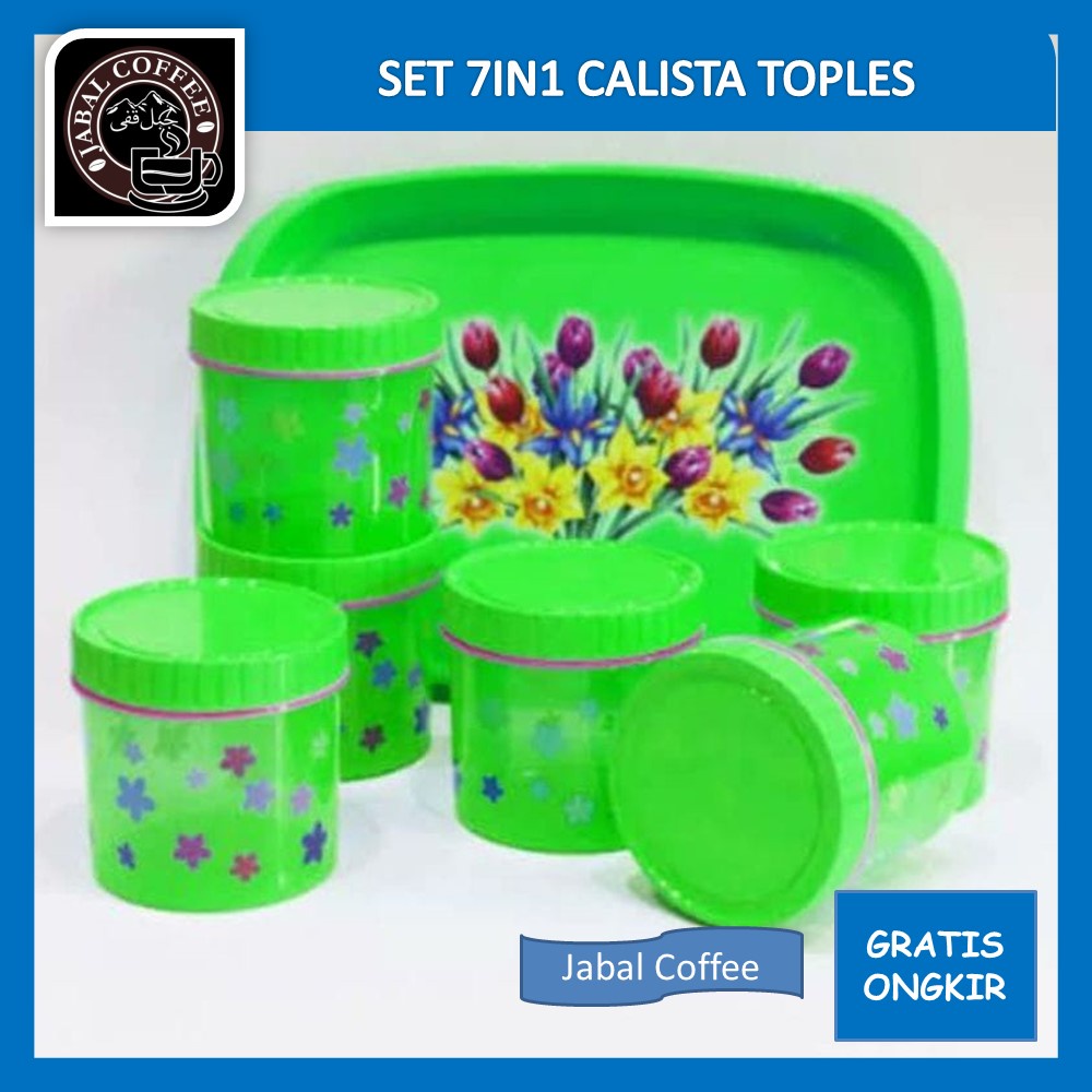 Tempat Toples Makanan Calista / Set 7 In 1 Calista Tonam Toples Kue 7 in 1