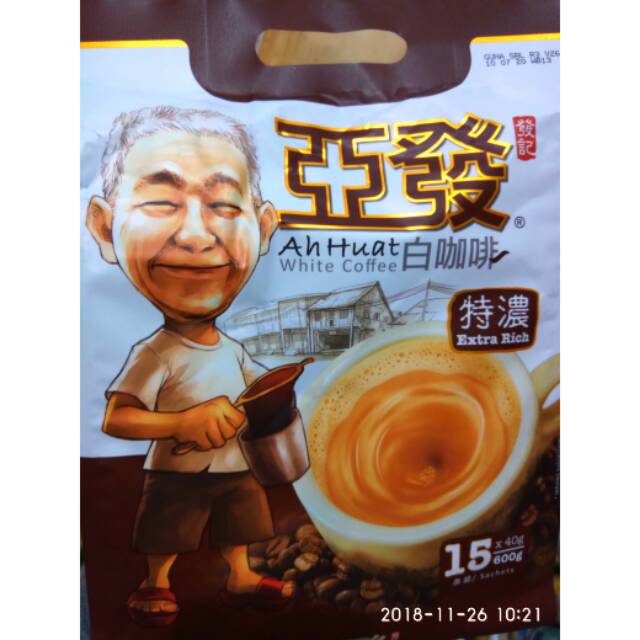 

12.12 kopi Ahuat white coffee Extra Rich / kopi susu kental premium sashet