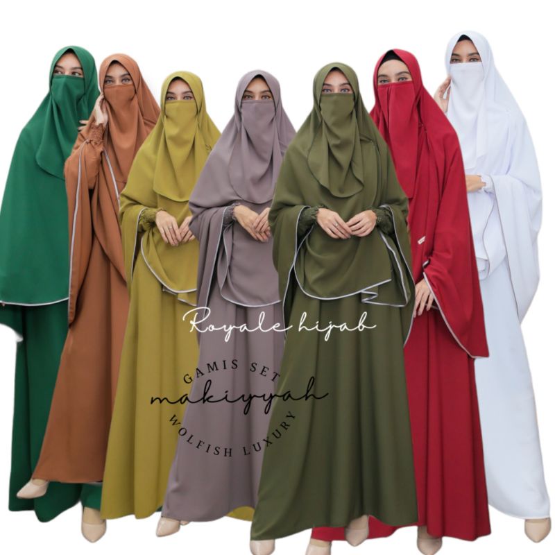 Makiyah syari XXL -XXXL gamis jumbo gamis akhwat gamis cadar tali