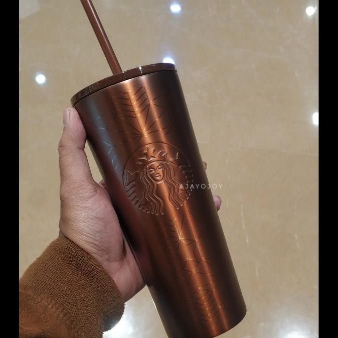 Tumbler Starbucks New Core 2021 Cold Cup Copper Venti Termurah