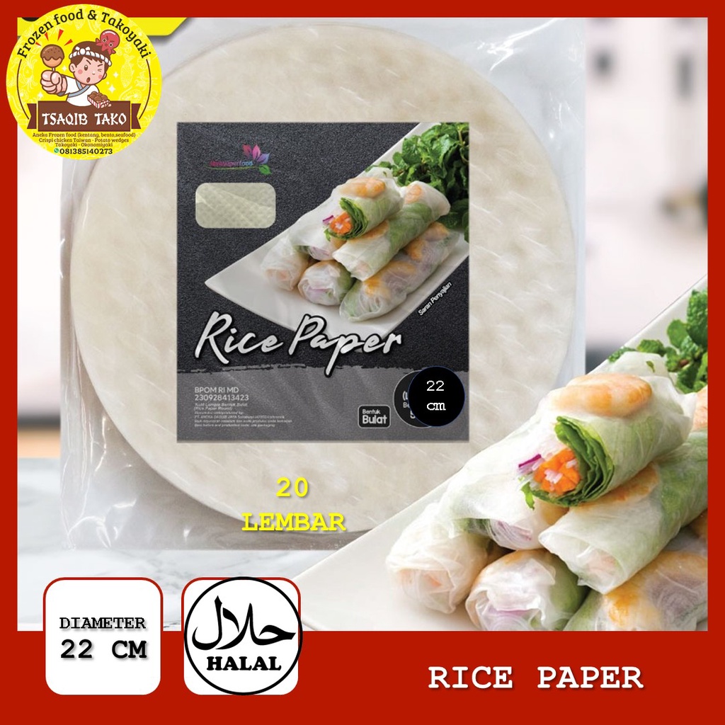 

PROMO Rice Paper / Kulit Lumpia Vietnam / roll / BANH TRANG / HALAL