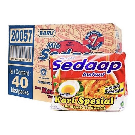 

1 Dus MIE SEDAP kuah KARI SPESIAL mi sedaap mie sedap isi 40pcs