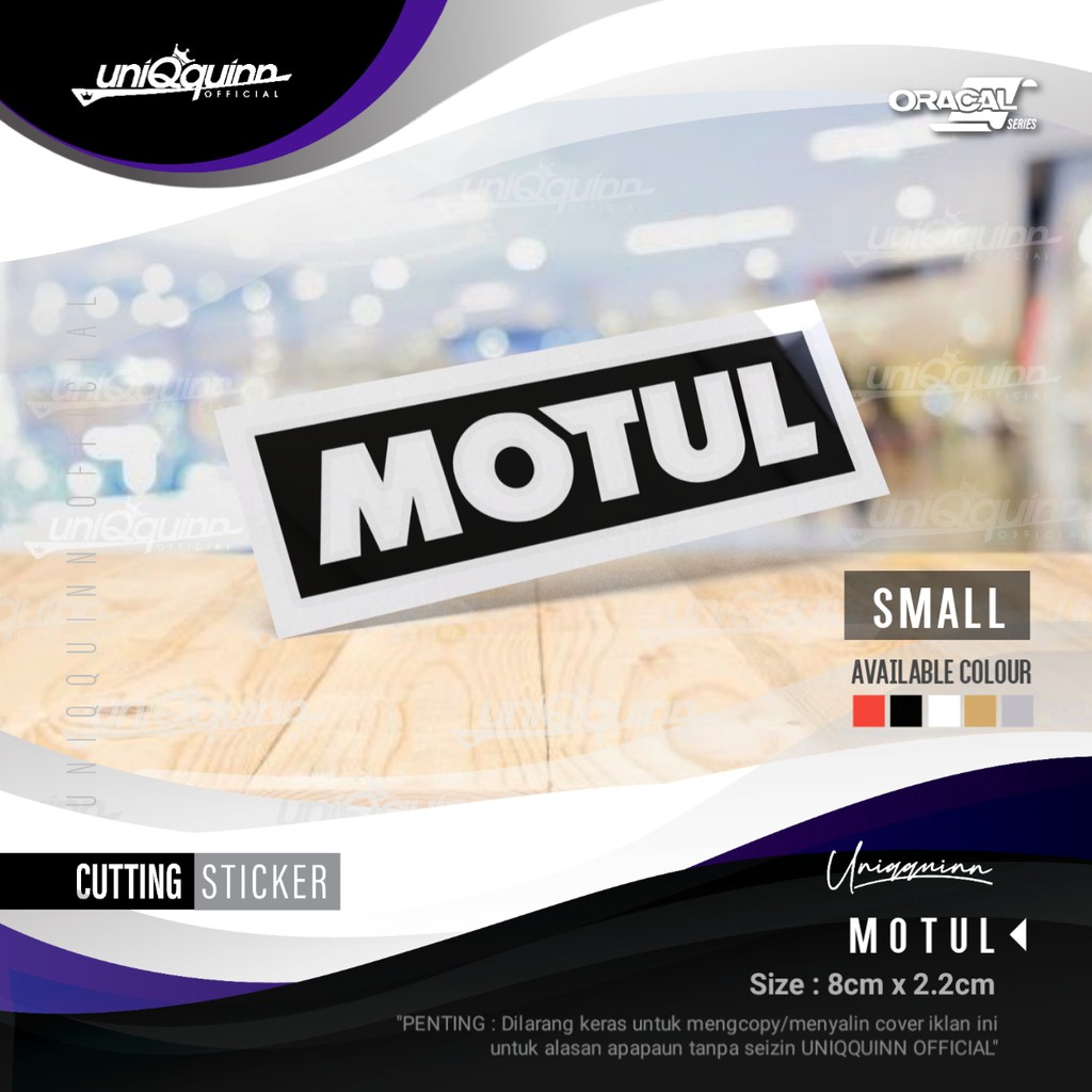 UQ Stiker Motor | Stiker Motul Kecil | Cutting Sticker Motul | Stiker Helm
