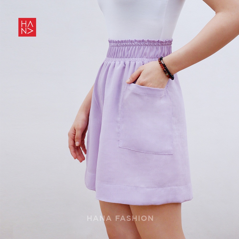 HanaFashion JKT - Youra Short Pants with Pocket Celana Pendek Wanita Murah - SP087