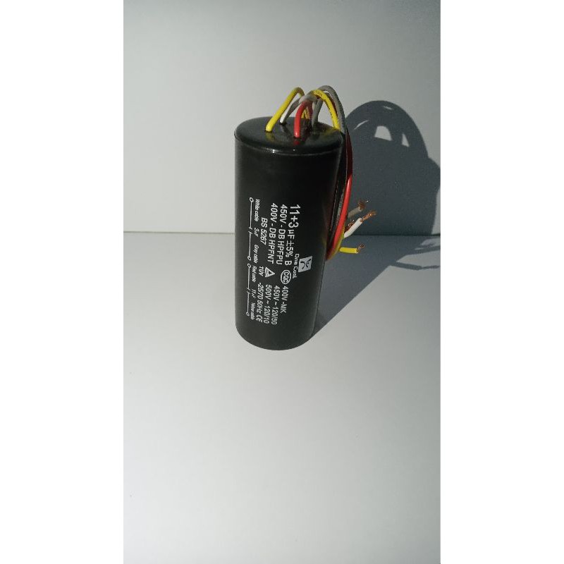 Capacitor kapasitor double mesin cuci 11+3u