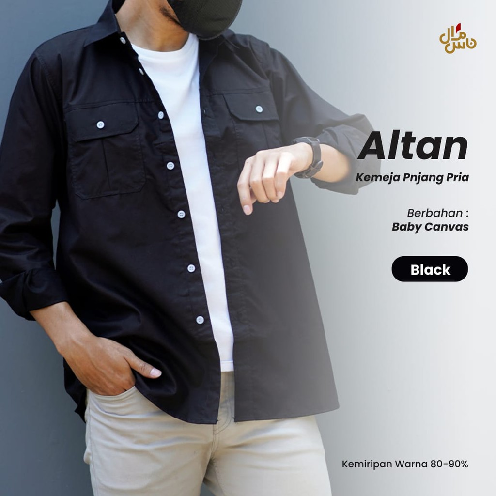 Kemeja Pria Lengan Panjang Semi Parka Model ALTAN