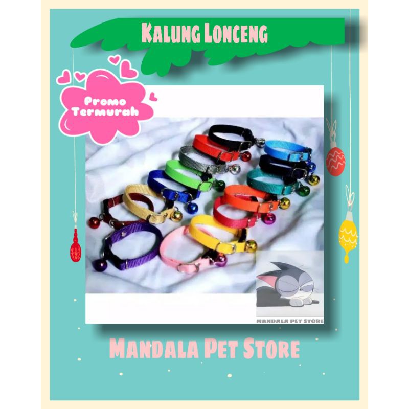 Kalung Kucing Polos Lonceng Warna Murah / KALUNG KUCING MURAH