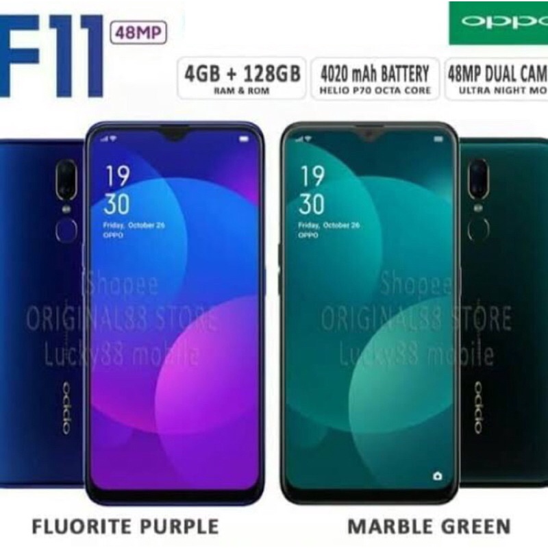 OPPO F11 ORI RAM 8/256GB &amp; 6/128GB BARU FULLSET SEGEL GARANSI 1 TAHUN ASLI BERKUALITAS 100%