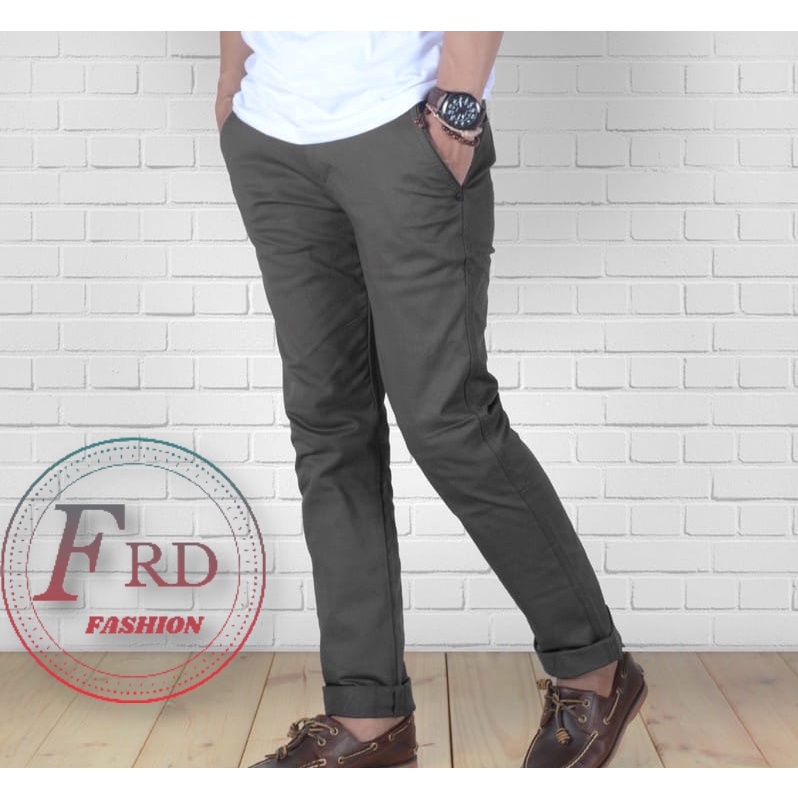 Celana Chino Panjang Pria Slimfit Chinos Pant Kantor Formal Kualitas Premium Laki-Laki Dewasa