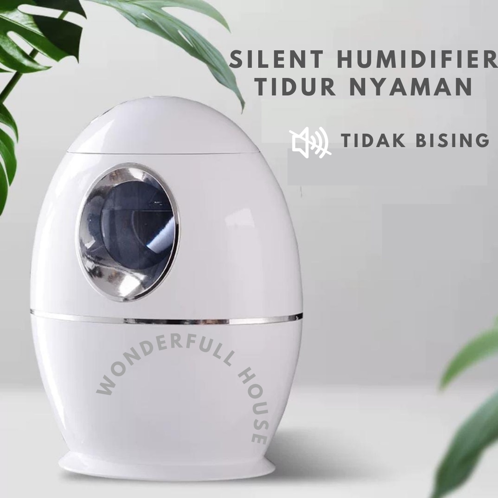 Humidifier Air Oval Telur 800ml Pelembab Ruangan Aromatheraphy 7 COLOR