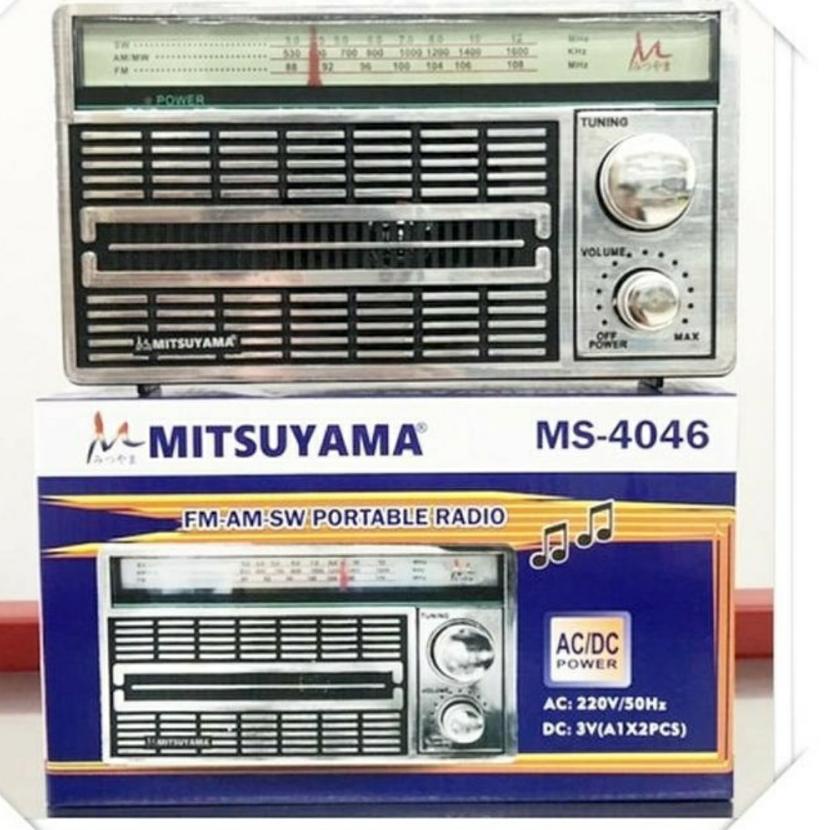 Radio Mitsuyama MS-4046 FM AM SW / Radio Portable AC DC Mitsuyama