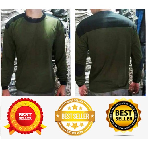 Kaos  polos lengan panjang (hijau) /kaos lapangan (hijau)