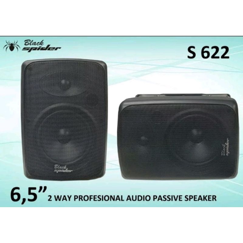 speaker pasif 6.5 in blackspider s622 satu pasang