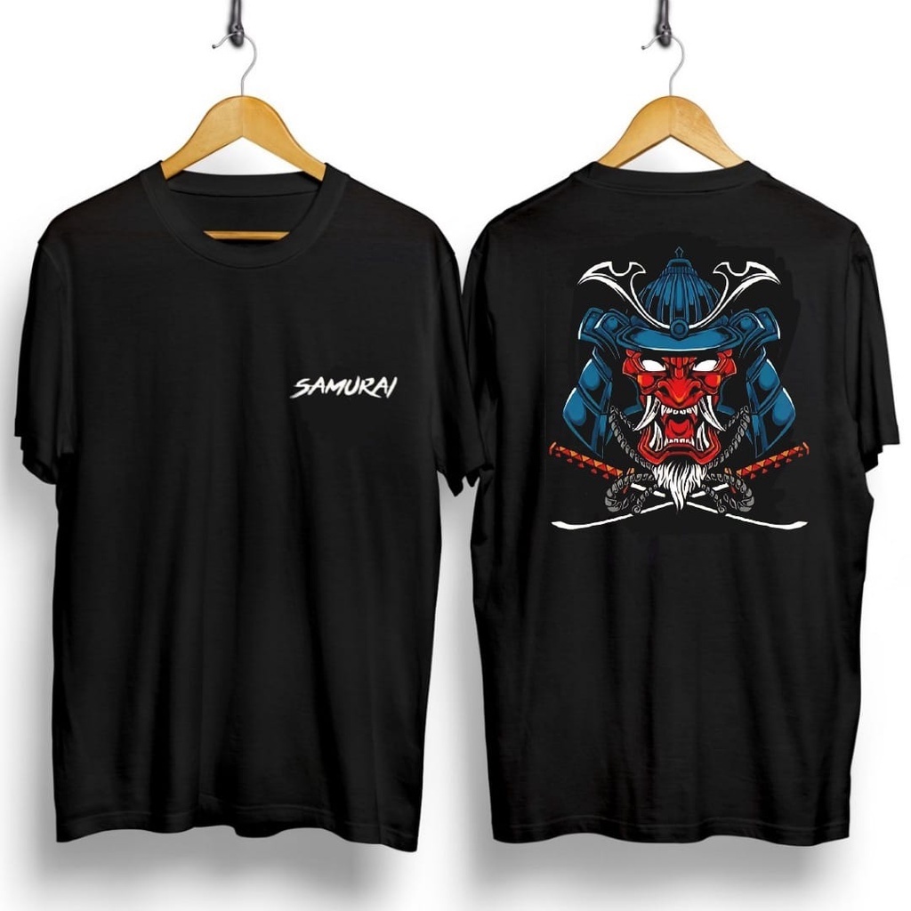 Shalch Trendy / Kaos Pendek Pria Motif Samurai Blue Ronin Uk L - XL / Pakaian Pria