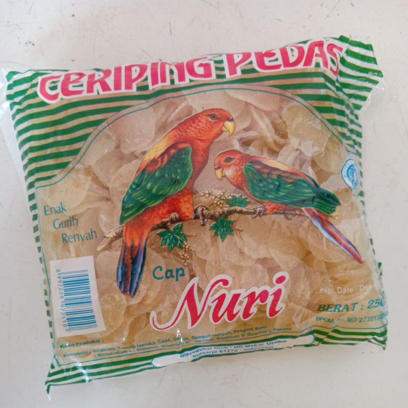 

Ceriping Pedas / Kerupuk Mentah Cap Nuri 250 gram