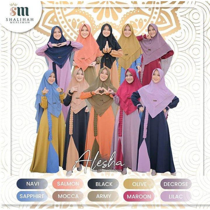 GAMIS SYAR'I ALESHA ORI BY SHALIHAH MUSLIMAH [GAMIS SYAR'I TERMURAH]