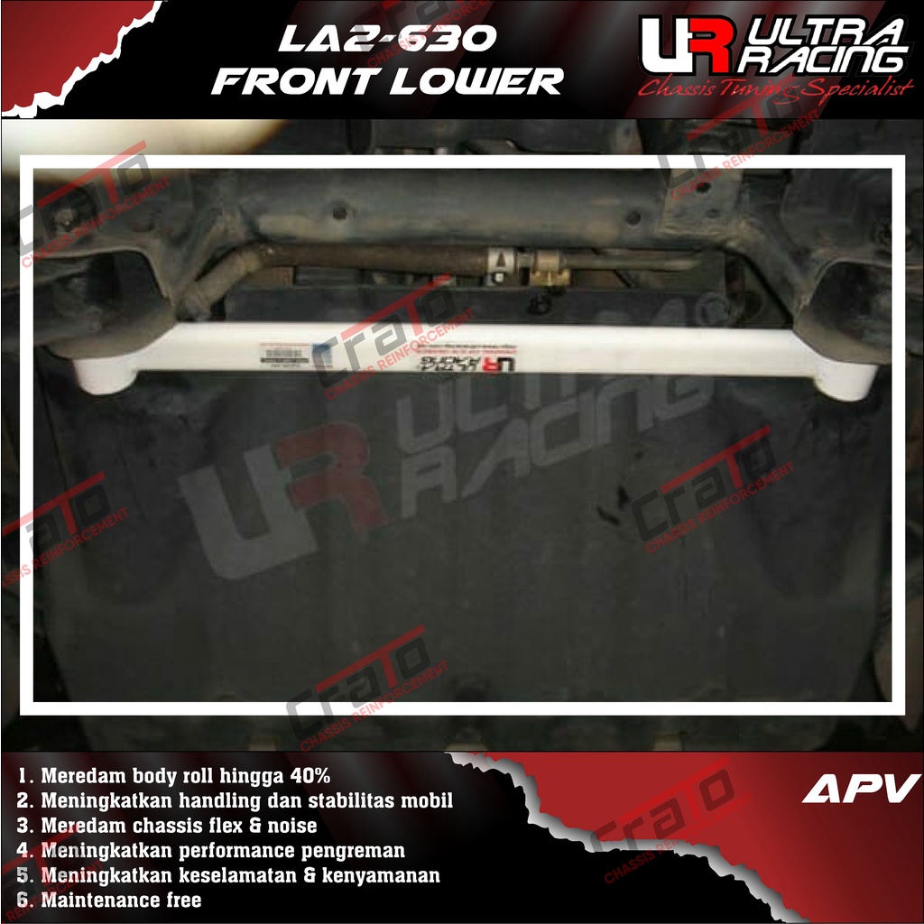 Aksesoris Stabiliser ULTRA RACING Safety Bar - Front Lower Bar 2 Points - Suzuki APV - LA2-630 - Ori