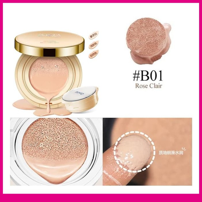 Bedak Bioaqua Cushion Black Box Kosmetik Wajah B01 ROSE CLAIR SK147 Kosmetik