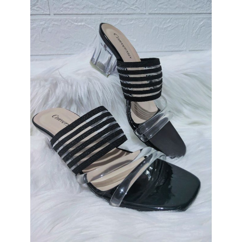 SANDAL HAK KACA ANDIN | Sendal heels 5cm (pp41)