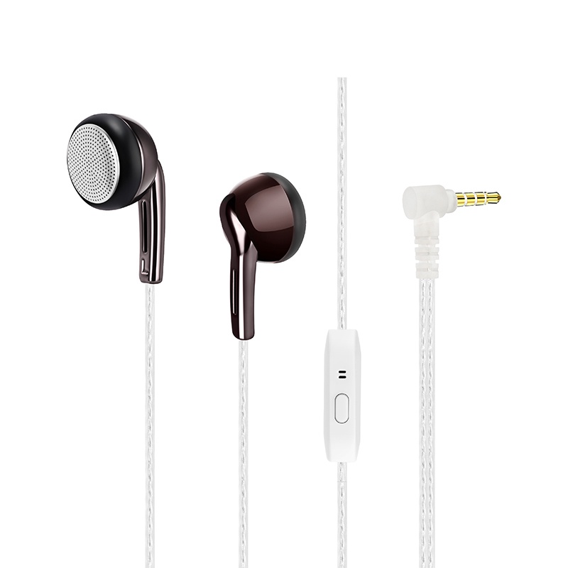 JCALLY EP985 Flat Head Earphone HIFI Fever Headphone 14mm Full Frequency Moving Coil Headset DJ Earbuds