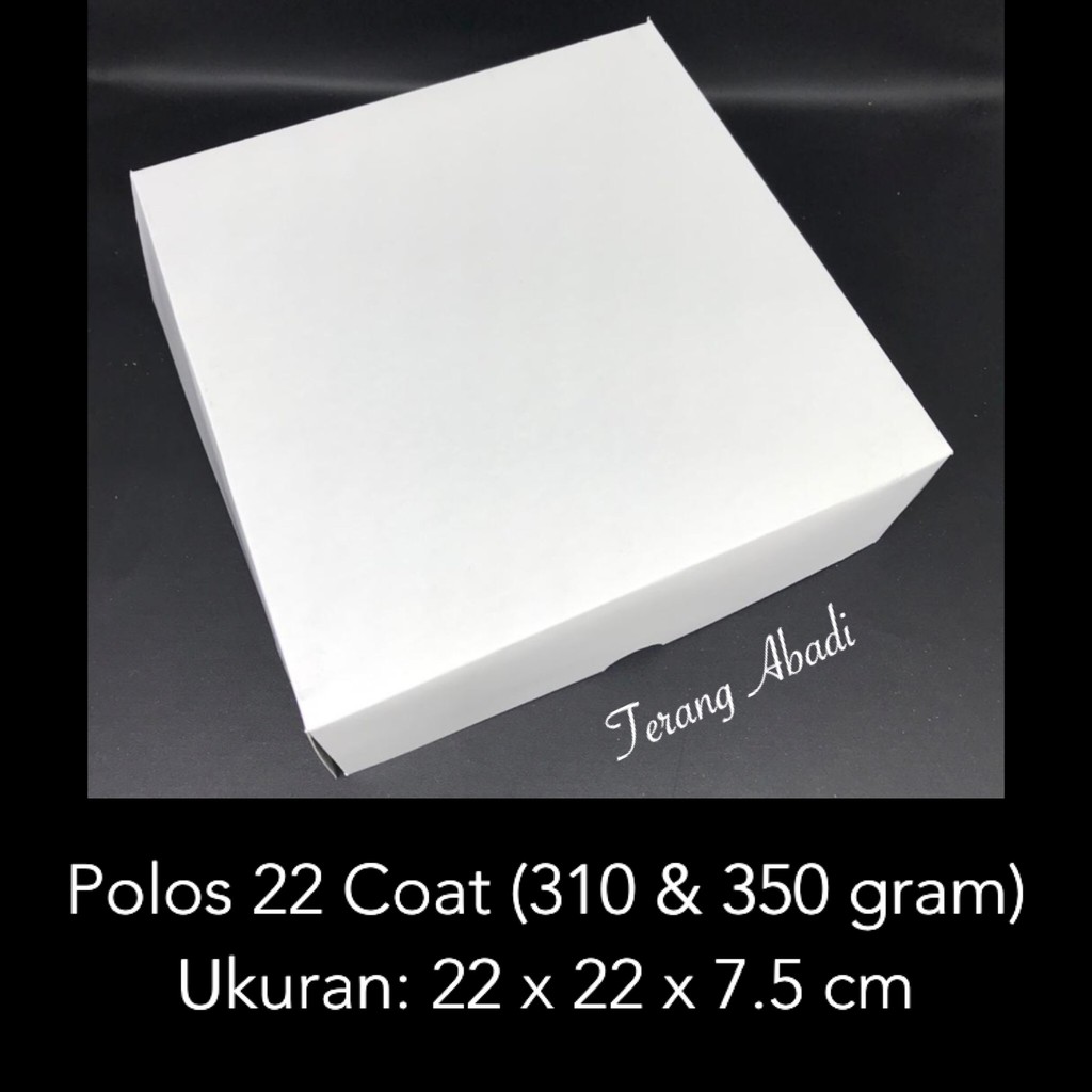 

Dus Kue R10 Polos Tebal tutup Penuh 22 x 22 x 7.5 / Dus Roti / Dus Hajatan / Dus Kue / Dus Snack Ultah