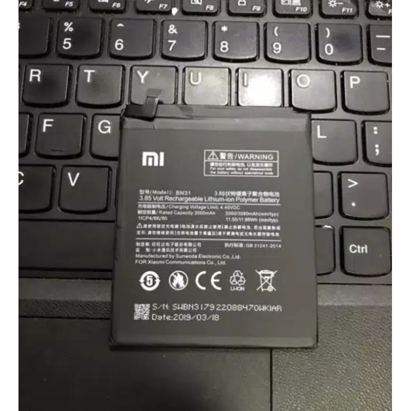 Baterai Xiaomi BN31 Redmi note 5a / mi 5x / mi A1 Original 100%