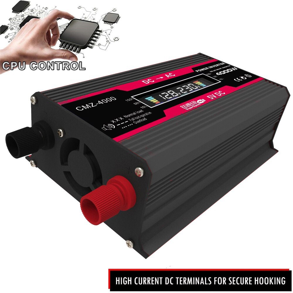 Power Inverter 4000W MSW Sine Wave Solar Inverter Daya DC 12V to AC 220V