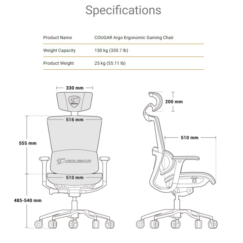 GAMING CHAIR ARGO (ERGONOMIC GAMING CHAIR)