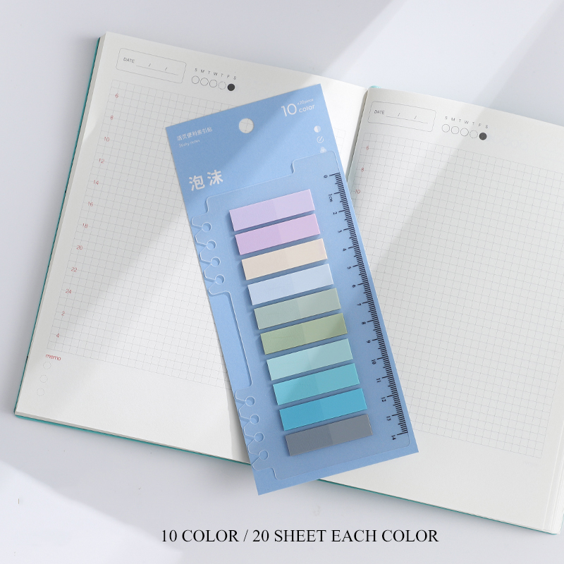 200 Lembar Sticky Note Warna Neon Untuk Pembatas Buku-G