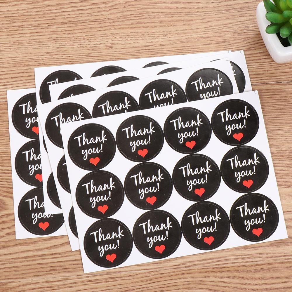 Preva 40/60pcs Handmade Stiker Suvenir Pernikahan DIY Bronzing Putaran Sealing Craft Terima Kasih