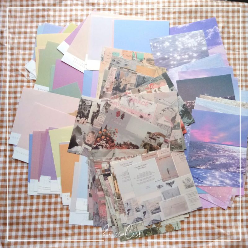 

Vintage Paper P28 • Hazzel Kertas Deco Aesthetic View Pantone Style Colorful Gingham Grid