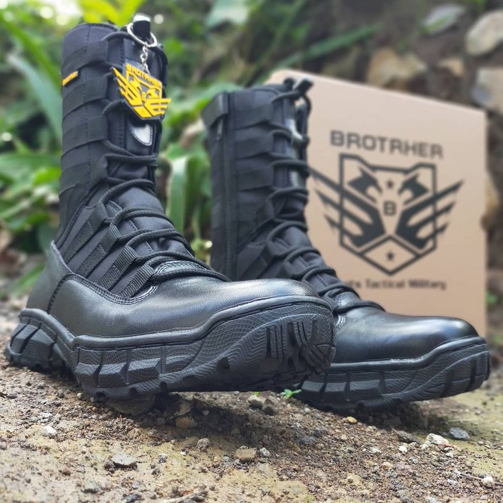 Sepatu PDL Ninja Kulit Sapi Asli Berkualitas Merk BROTRHER Sepatu Pdl Tni Polri Security Satpam