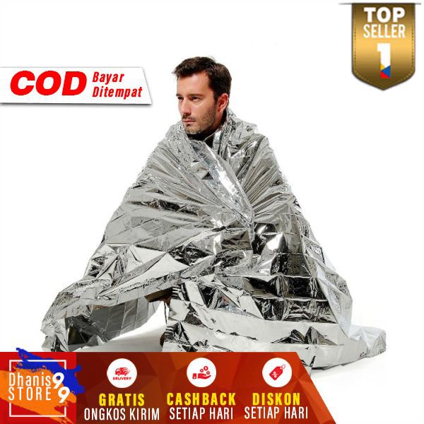 TaffSPORT Selimut Darurat Emergency Blanket Thermal Slimut Perlengkapan Traveling Camping Outdoor