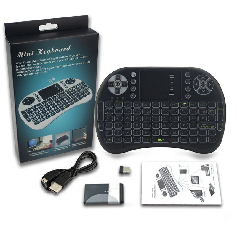 Keyboard Mini Wireless 2.4 GHz Untuk smart TV Android Backlight Original