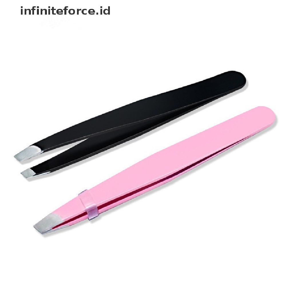 Infiniteforce.id Pinset Pencabut Alis Warna Pink / Hitam