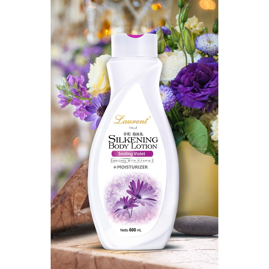 Laurent Silkening Body Lotion Smiling Violet - 600 mL