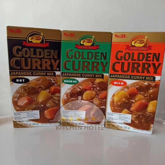 

S&B Golden Curry Mix 92 Gr | Bumbu Kari Jepang | Japanese Curry Mix - Medium Hot