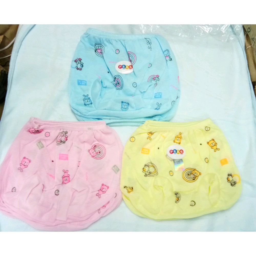 Celana bayi Pop Rene Bordir warna - 12pcs celana bayi murah / Celana Kacamata Bayi Isi 12pcs