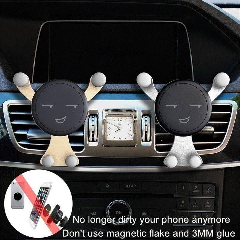 Lanfy Gravity Car Phone Holder Universal Multi-Fungsional Smile Phone Bracket Aksesoris Mobil Klip Meja Perlengkapan Mobil Dekorasi Interior Phone Stand