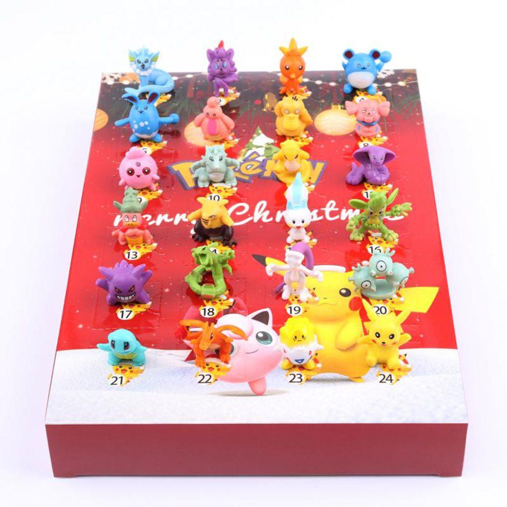 Nanas 24pcs Pokemon Xmas Mainan Anak Anime Figure Action Figure Toys