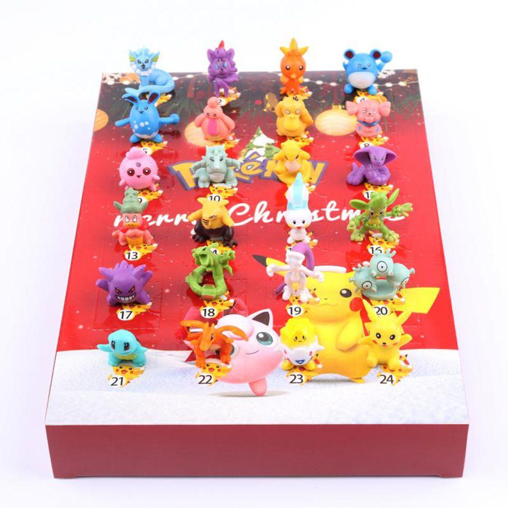 R-flower 24pcs Pokemon Pokemon Pokemon Hadiah Box Pikachu Mainan Anak Action Figure Mainan