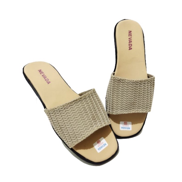 sandal wedges wanita Nevada rajut trepes terlaris