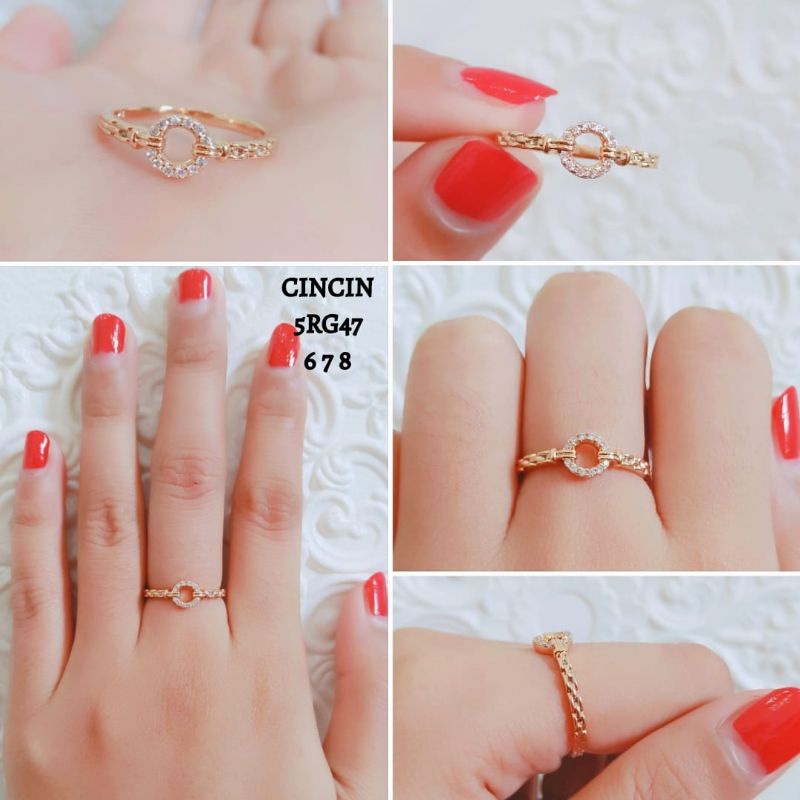 Cincin Wanita Model Fashion Anti Karat Premium