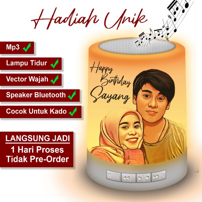 

Kado Ulang Tahun Speaker Bluetooth Lampu Tidur
