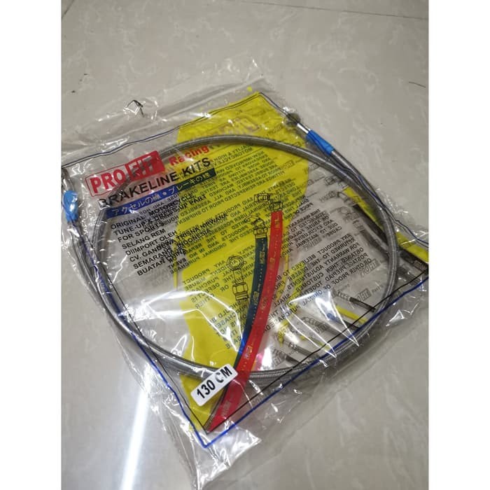 SELANG SLANG REM 130 CM SILVER UNTUK SEMUA MOTOR UNIVERSAL ORIGINAL ASLI