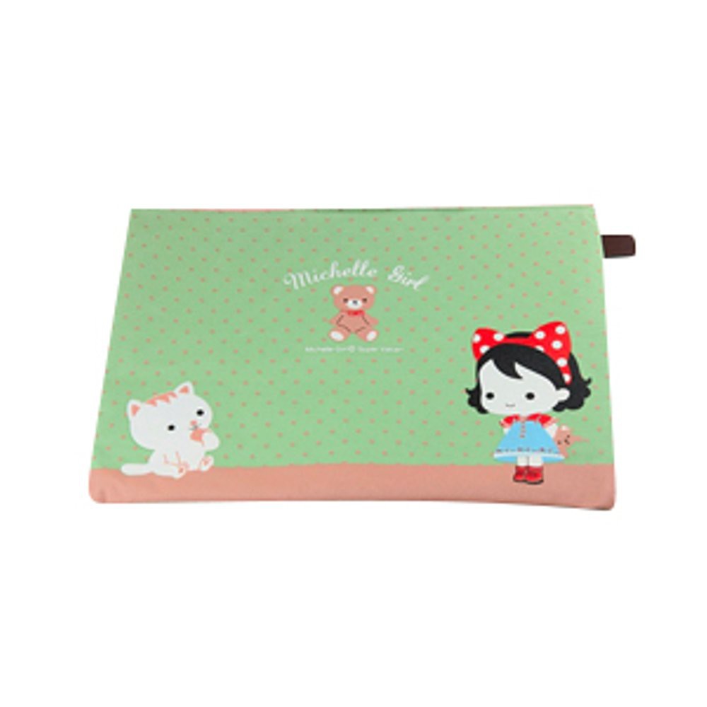 

TERLARIS! bta180 tas file A4 cute cartoon honey snow girl canvas zipper bag