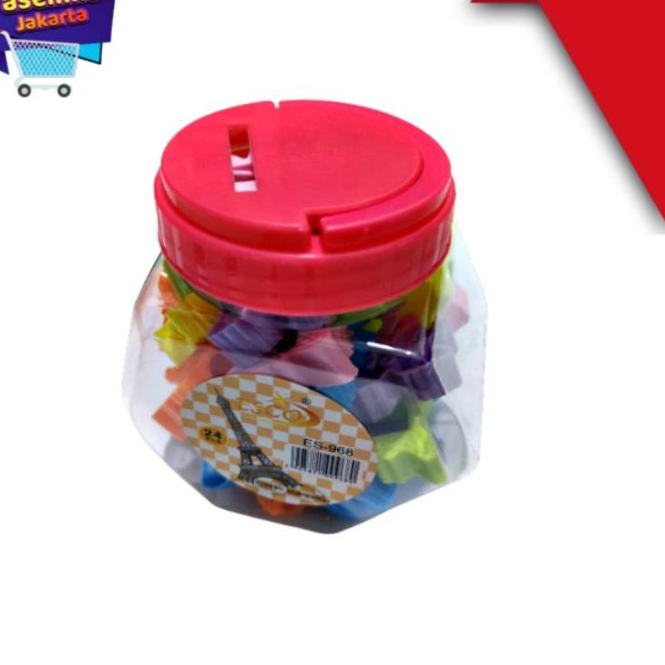 

Kekinian Rautan Pensil kemasan toples isi 24pcs